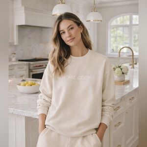 Mate the Label x Caraway Embroidered Home Cook Oversized Crew Neck Sweatshirt